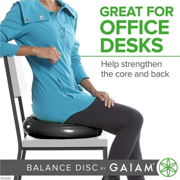 Gaiam Balance Disc Wobble Cushion Stability Core Trainer for Home or Office - Picture 5 of 7
